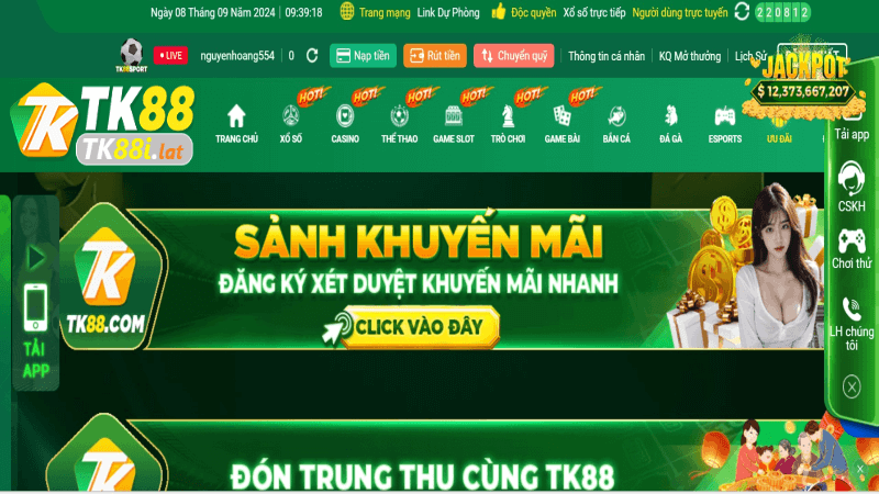 khuyến mãi Tk88