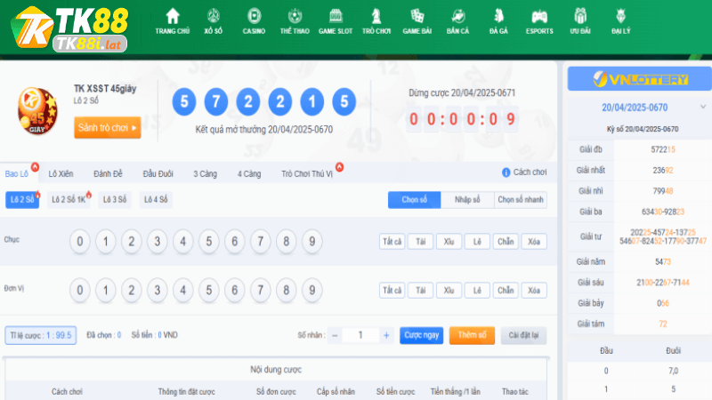 Các bước phát triển nổi bật của Xổ số tk88