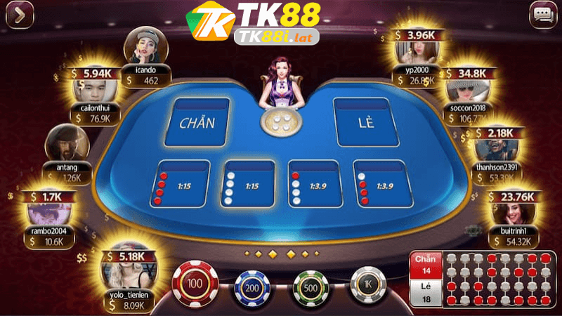 Xóc đĩa trực tuyến Tk88